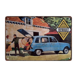 plaque métal renault 4l