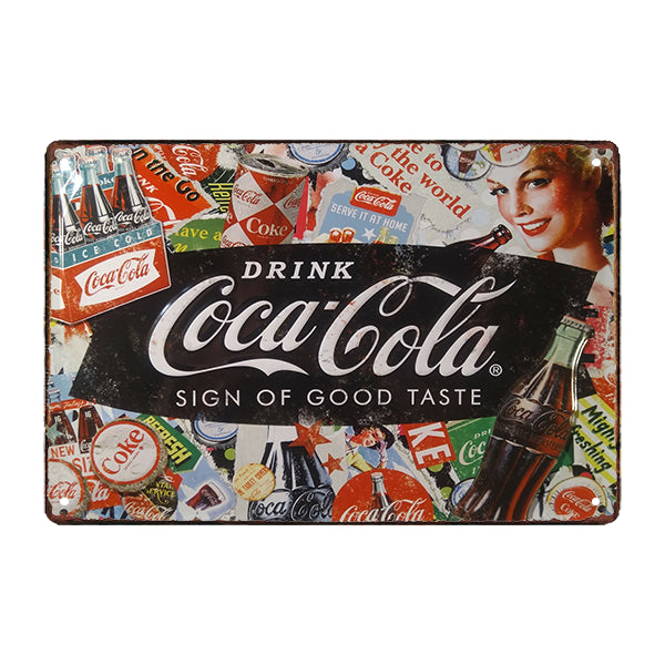 plaque-metal-coca-cola-retro plaque métal coca cola retro