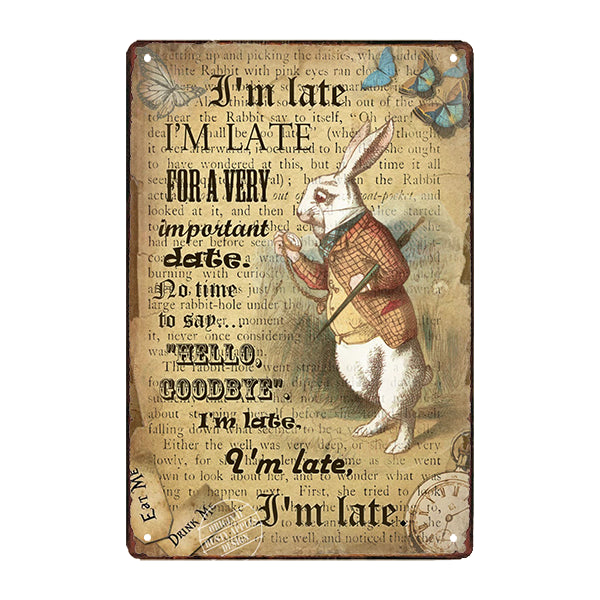 plaque-metal-lapin-blanc plaque métal lapin blanc