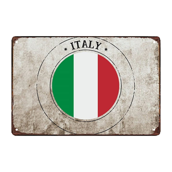 plaque-metal-retro-italie plaque métal retro italie