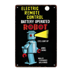 plaque métal robot