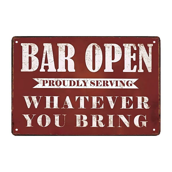 plaque-metal-rouge-bar plaque métal rouge bar