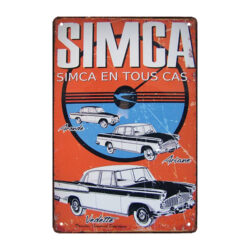 plaque métal simca