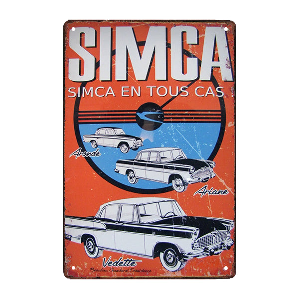 plaque-metal-simca plaque métal simca