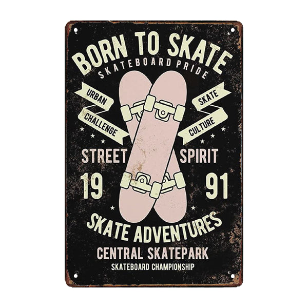 plaque-metal-skate plaque métal skate