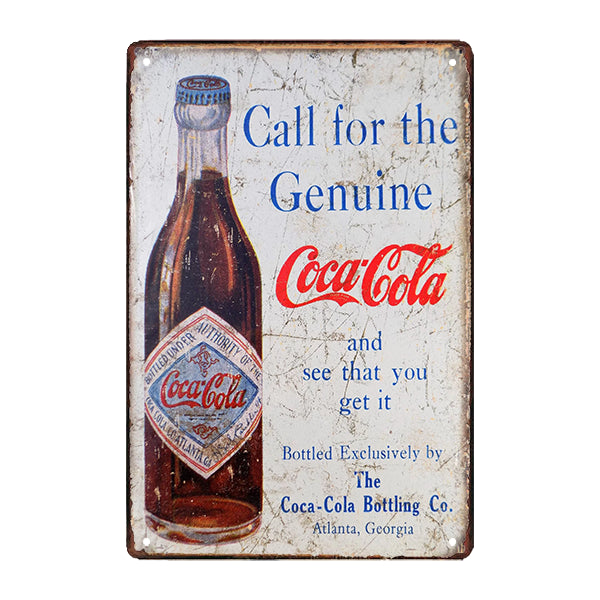 plaque métal soda