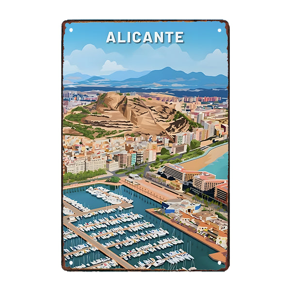 plaque-metal-souvenir-alicante plaque métal souvenir alicante