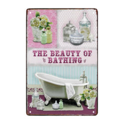 plaque métal the beauty of bathing