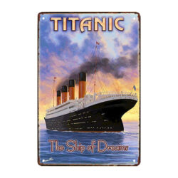 plaque métal titanic
