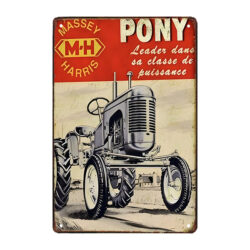 plaque métal tracteur pony
